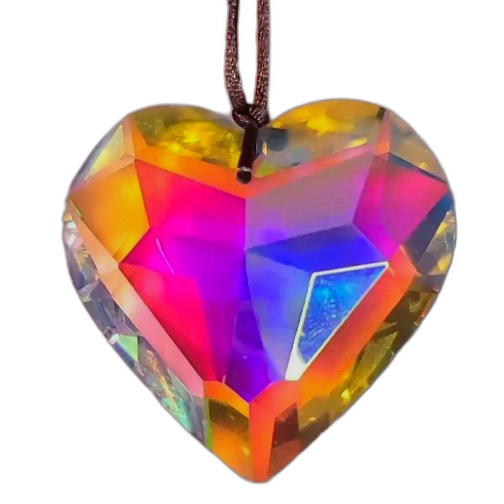Glass crystal heart Shaped hanging suncatcher‎